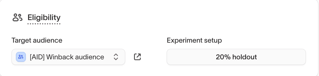 Elibility settings