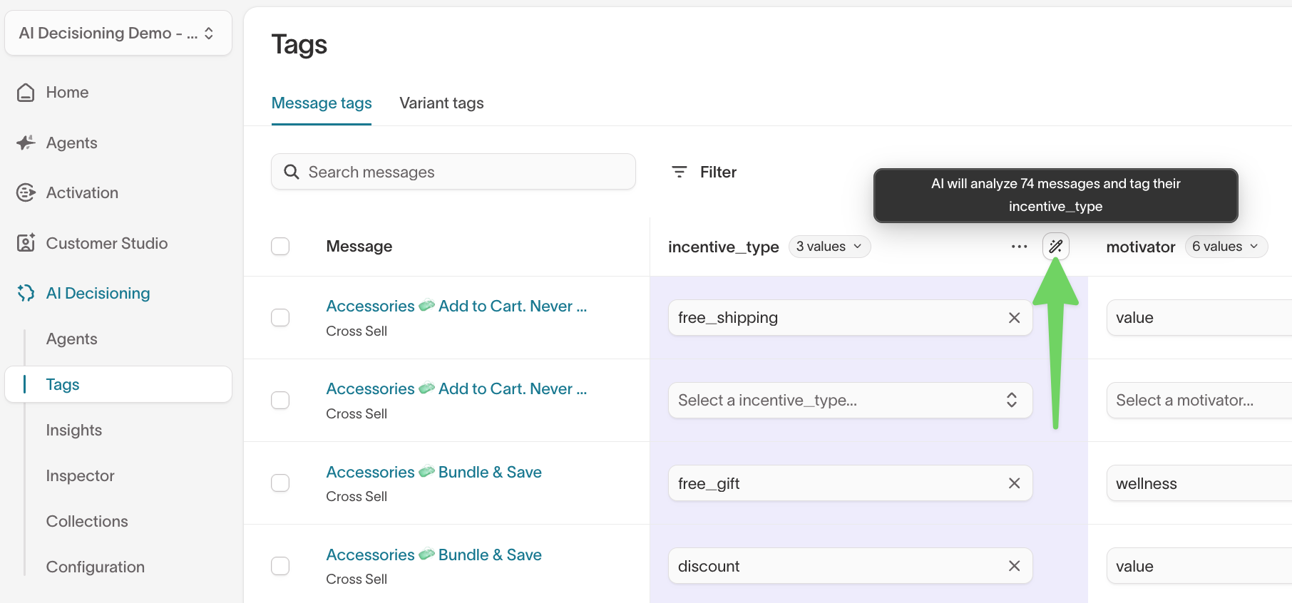 Bulk apply AI tags in Global Tag Manager