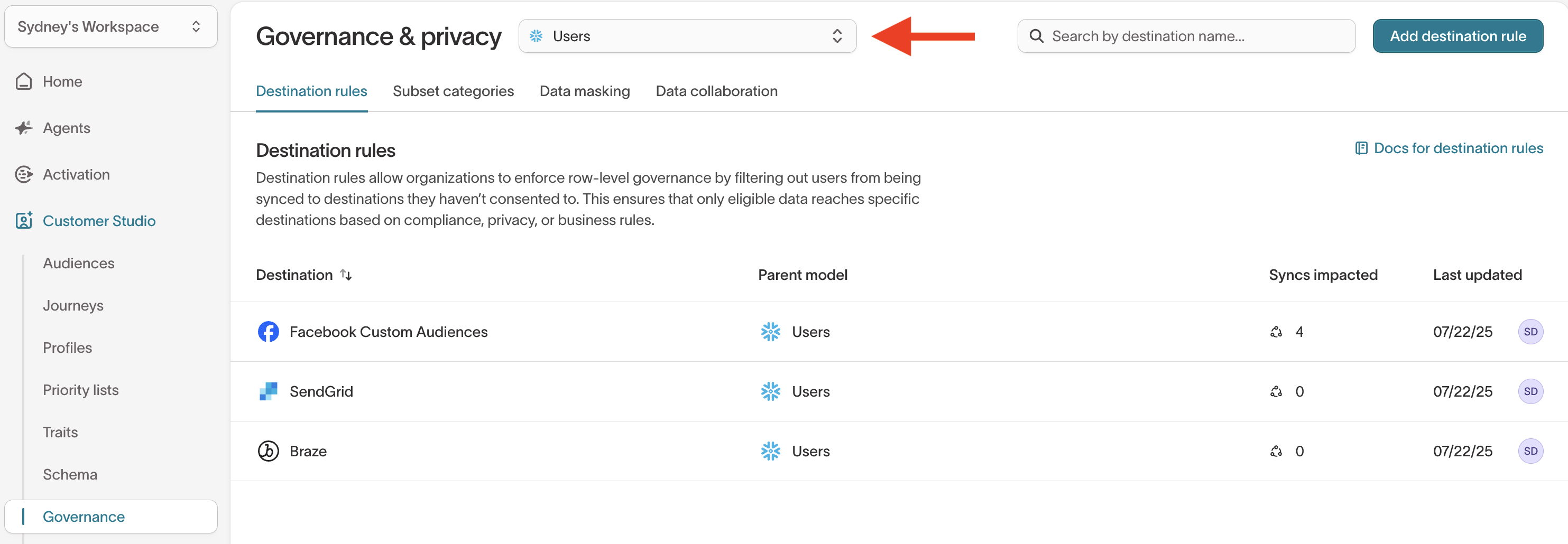 Select parent model