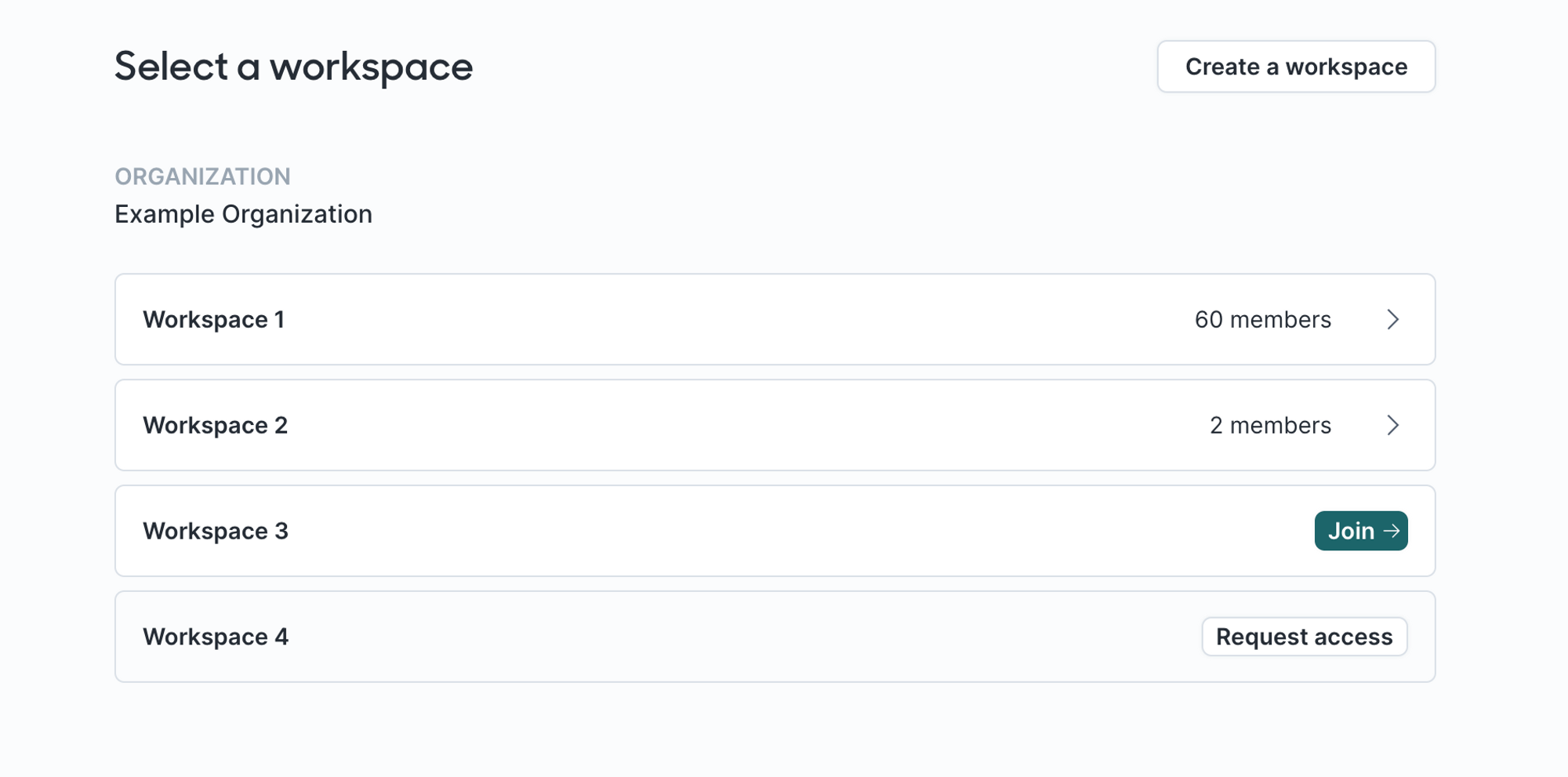 Multiple workspaces in the same organization can connect to the same Git repository